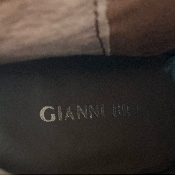 Gianni Bini Brown Leather Ankle Booties High Heel Zip Boots  Woman’s Size 8 - Picture 2 of 7